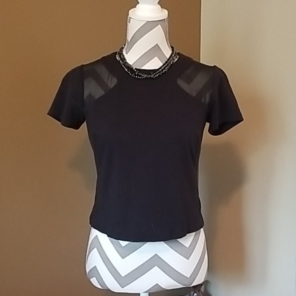 Black illusion top